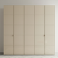 Zenith 250cm Champagne Glass 5 Door Wardrobe with Mirror