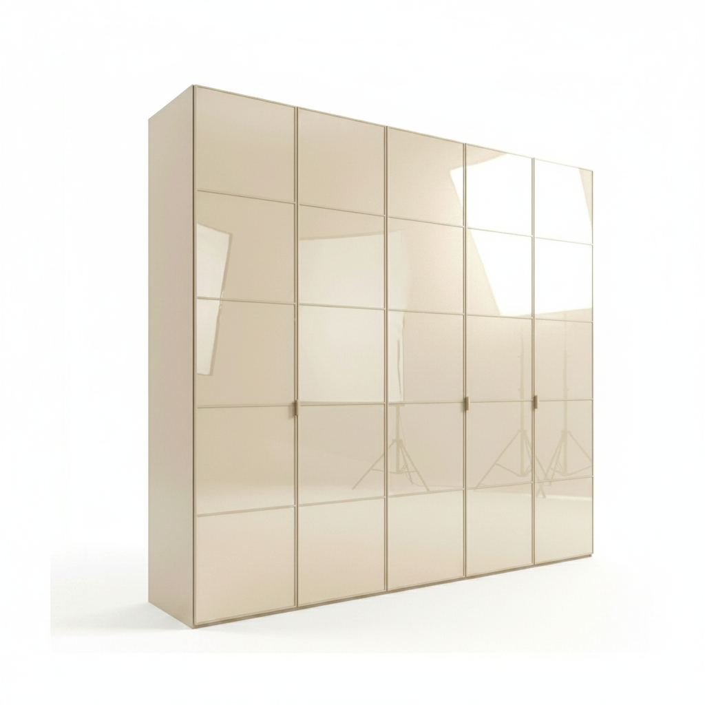 Wiemann Quito Zenith 5 Door Champagne Glass Front 250cm Large Wardrobe