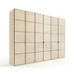 Zenith 300cm Champagne Glass 6 Door Wardrobe with Mirror