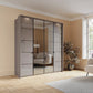 Zenith Havana Glass 4 Door Wardrobe 200cm