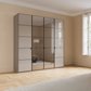 Zenith Havana Glass 4 Door Wardrobe 200cm
