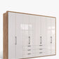 Wiemann Saka 300cm wardrobe with spacious compartments and glass drawer storage