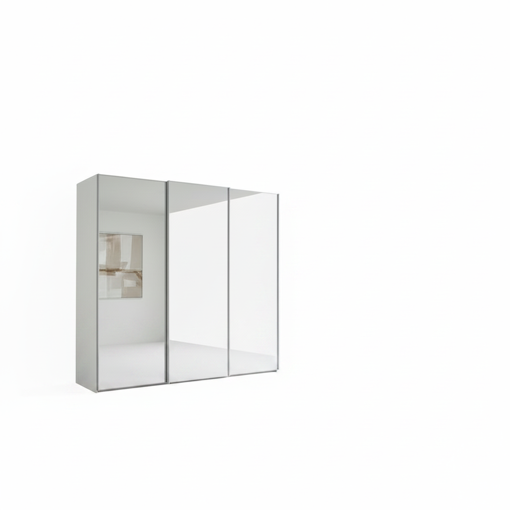 Wiemann Full Mirror Iconic White Carcase 3 Door Sliding Wardrobe