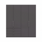 Wiemann Loft 4 Doors & 3 Drawers With Bi-Fold Doors Wardrobe in Havana