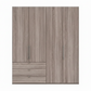 Wiemann Loft 4 Doors & 3 Drawers With Bi-Fold Doors Wardrobe in Dark Rustic Oak