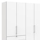 Wiemann Loft 4 Doors & 4 Drawers Hinged Wardrobe in White Closeup view