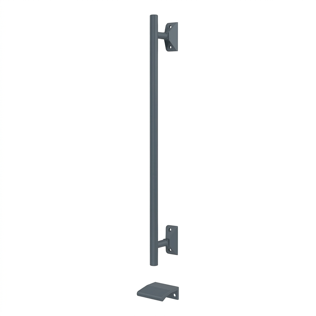 Wiemann Loft 4 Doors & 4 Drawers Hinged Wardrobe in White Handle in Slate