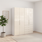 Wiemann Loft 4 Doors & 4 Drawers With Bi-Fold Doors Wardrobe in Glass Mangolia