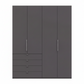 Wiemann Loft 4 Doors & 4 Drawers With Bi-Fold Doors Wardrobe in Havana