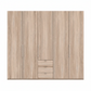 Wiemann Loft 5 Doors & 3 Drawers With Bi-Fold Doors Wardrobe in Rustic Oak