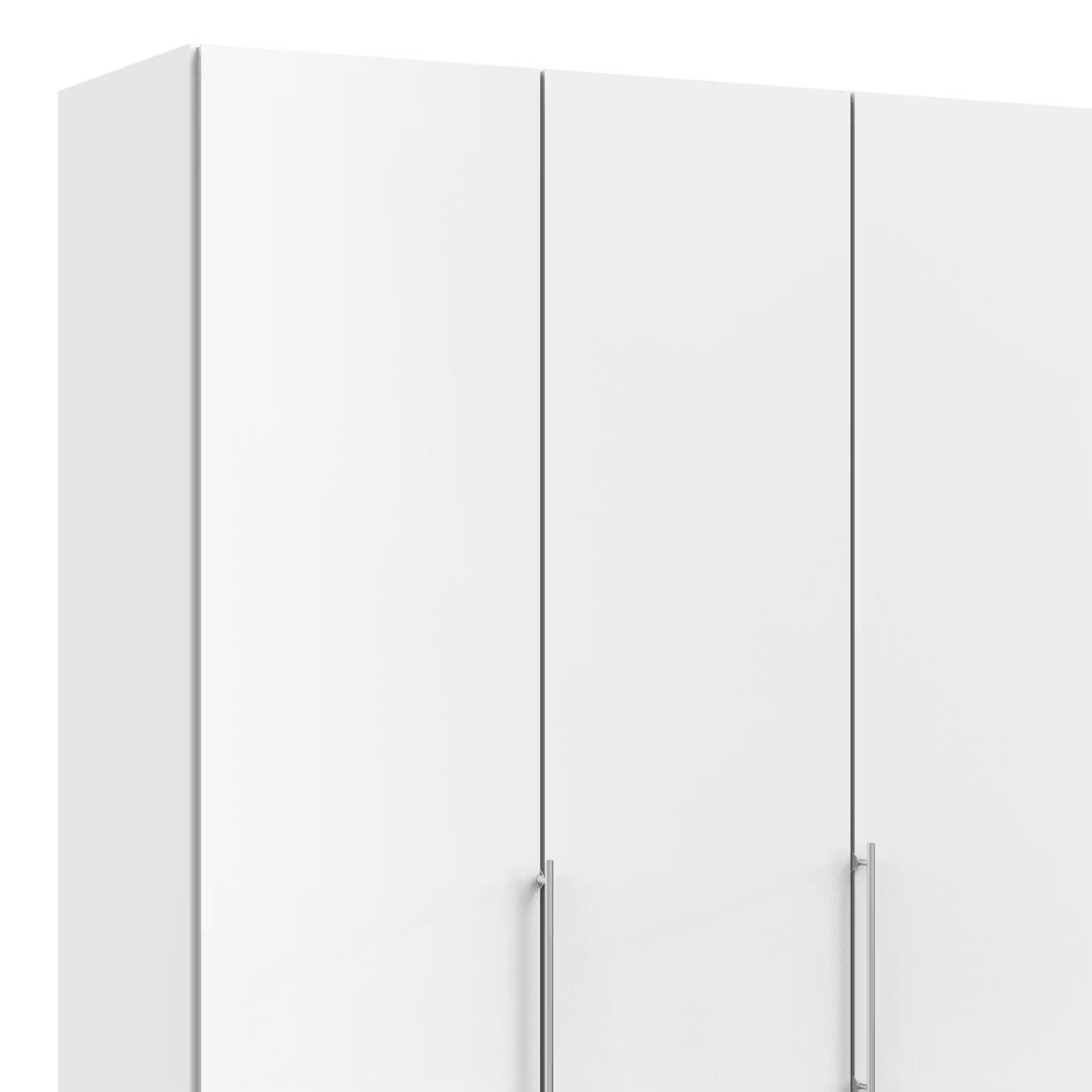 Wiemann Loft 5 Doors & 3 Drawers With Bi-Fold Doors Wardrobe in White Closeup view
