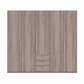 Wiemann Loft 5 Doors & 3 Drawers With Bi-Fold Doors Wardrobe in Dark Rustic Oak 