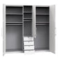 Wiemann Loft 5 Doors & 4 Drawers With Bi-Fold Doors Wardrobe interior view
