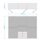 Wiemann Loft 6 Doors & 4 Drawers With Bi-Fold Doors Wardrobe Dimensions