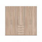 Wiemann Loft 5 Doors & 4 Drawers With Bi-Fold Doors Wardrobe in Rustic Oak