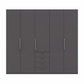 Wiemann Loft 5 Doors & 4 Drawers With Bi-Fold Doors Wardrobe in Havana