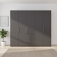 Wiemann Loft 5 Doors & 4 Drawers With Bi-Fold Doors Wardrobe in Havana Front view