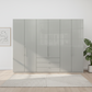 Wiemann Loft 5 Doors & 4 Drawers With Bi-Fold Doors Wardrobe in Glass Pebble Grey Front view