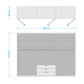 Wiemann Loft 6 Doors & 3 Drawers With Bi-Fold Doors Wardrobe Dimensions