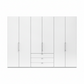 Wiemann Loft 6 Doors & 3 Drawers With Bi-Fold Doors Wardrobe in White