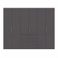 Wiemann Loft 6 Doors & 4 Drawers With Bi-Fold Doors Wardrobe in Havana