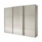 Wiemann Phoenix Pebble Grey 3 Door Sliding Wardrobe in glass