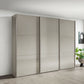 Wiemann Phoenix Pebble Grey 3 Door Sliding Wardrobe in Glass