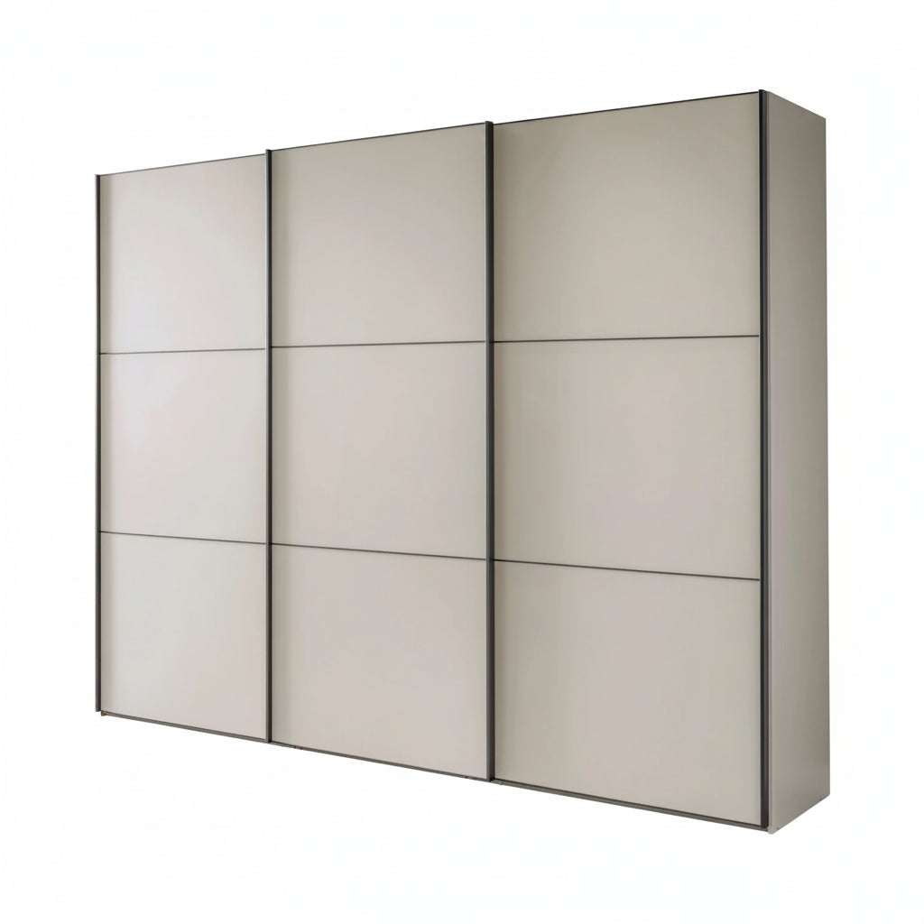 Wiemann Phoenix Pebble Grey 3 Door Sliding Wardrobe in  Matte