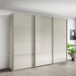 Wiemann Phoenix Champagne 3 Door Sliding Wardrobe in Glass