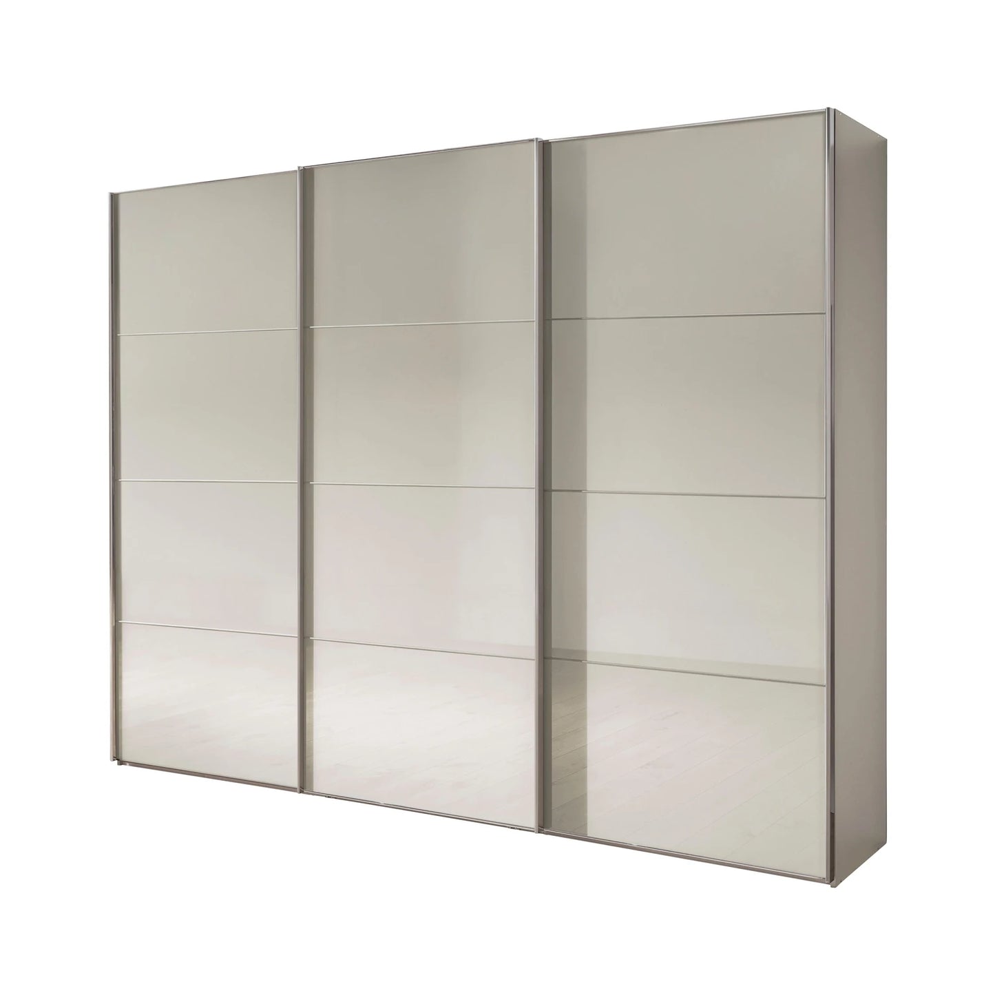 Wiemann Phoenix Champagne 3 Door Sliding Wardrobe in Glass