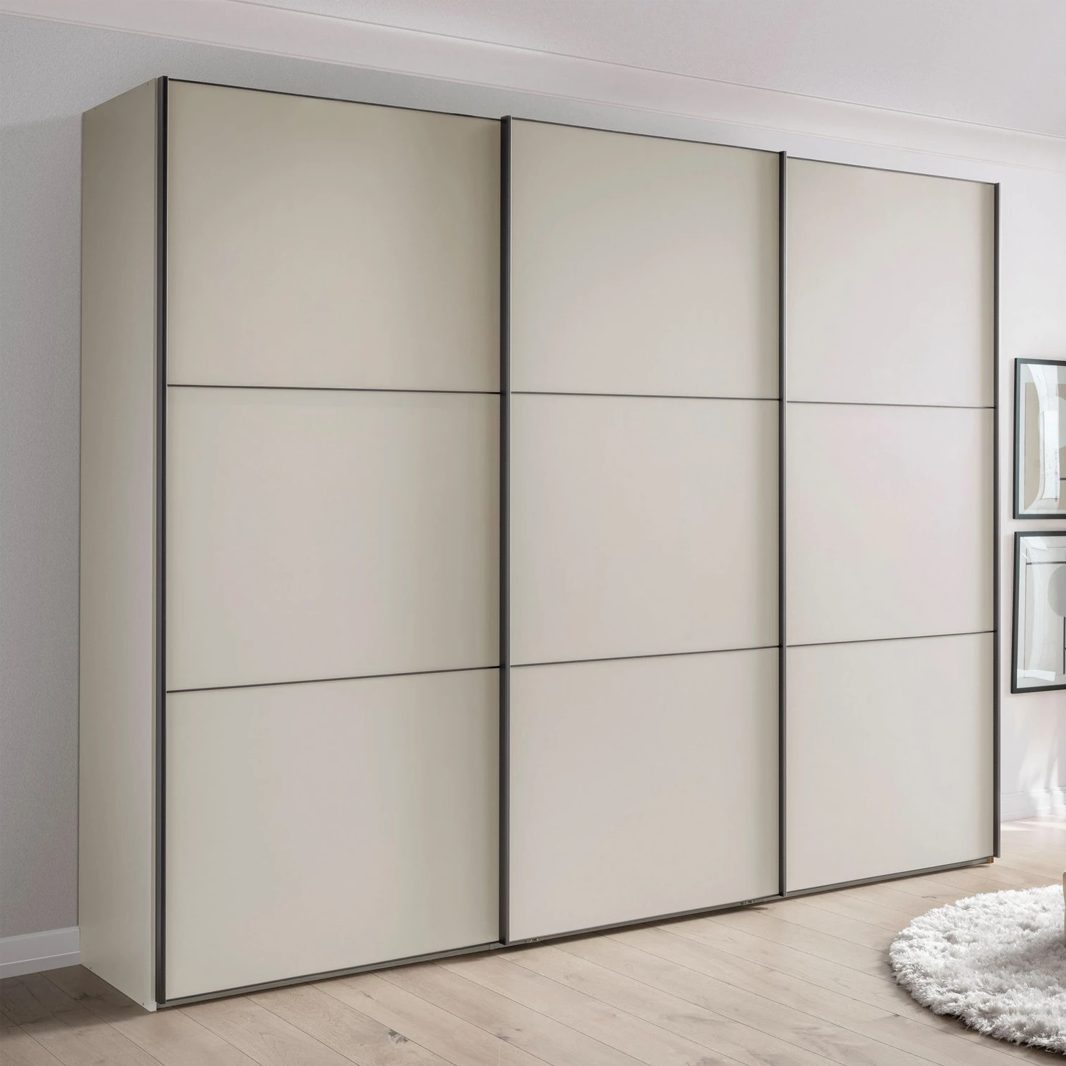 Wiemann Phoenix Champagne 3 Door Sliding Wardrobe in Matte