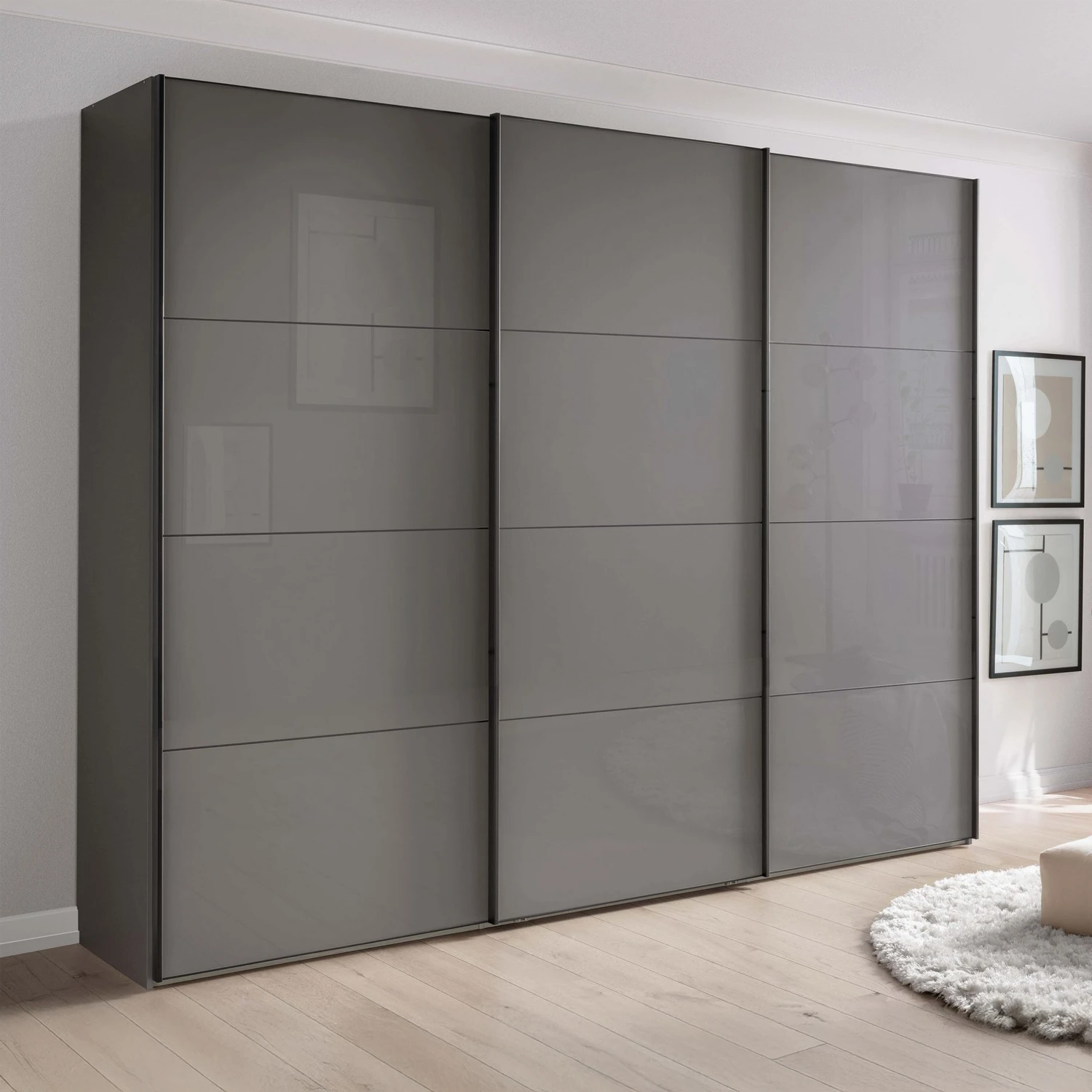 Wiemann Phoenix Lava 3 Door Sliding Wardrobe in Glass
