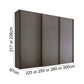 Wiemann Phoenix Havana 3 Door Sliding Wardrobe - Dimensions