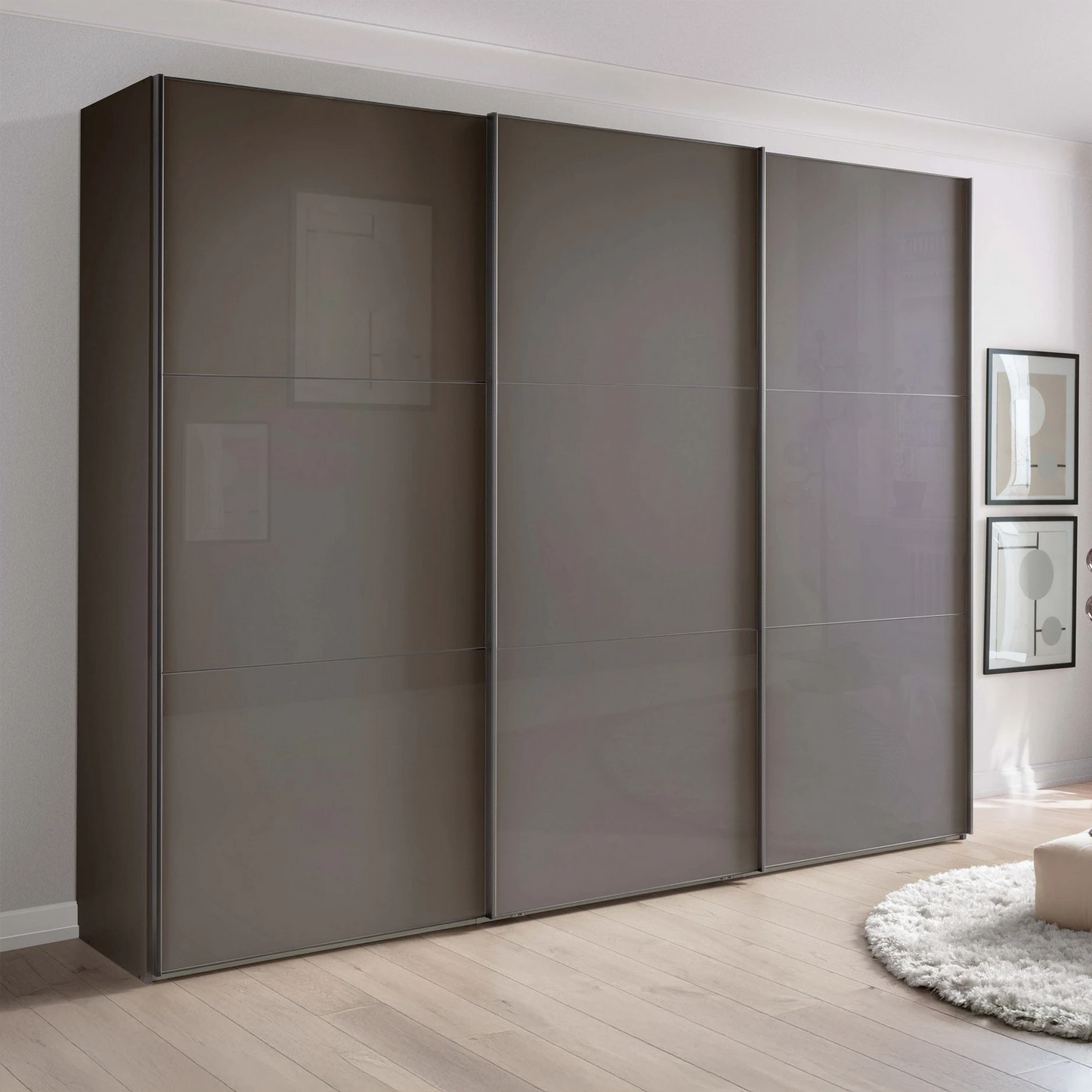 Wiemann Phoenix Havana 3 Door Sliding Wardrobe in Glass