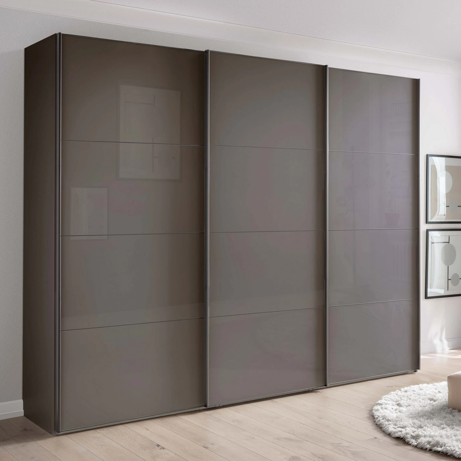 Wiemann Phoenix Havana 3 Door Sliding Wardrobe in Glass