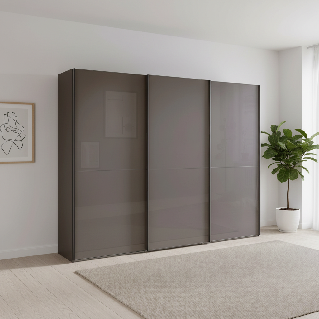 Wiemann Phoenix Havana 3 Door Sliding Wardrobe in Glass