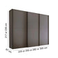 Wiemann Phoenix Havana 3 Door Sliding Wardrobe - Dimensions