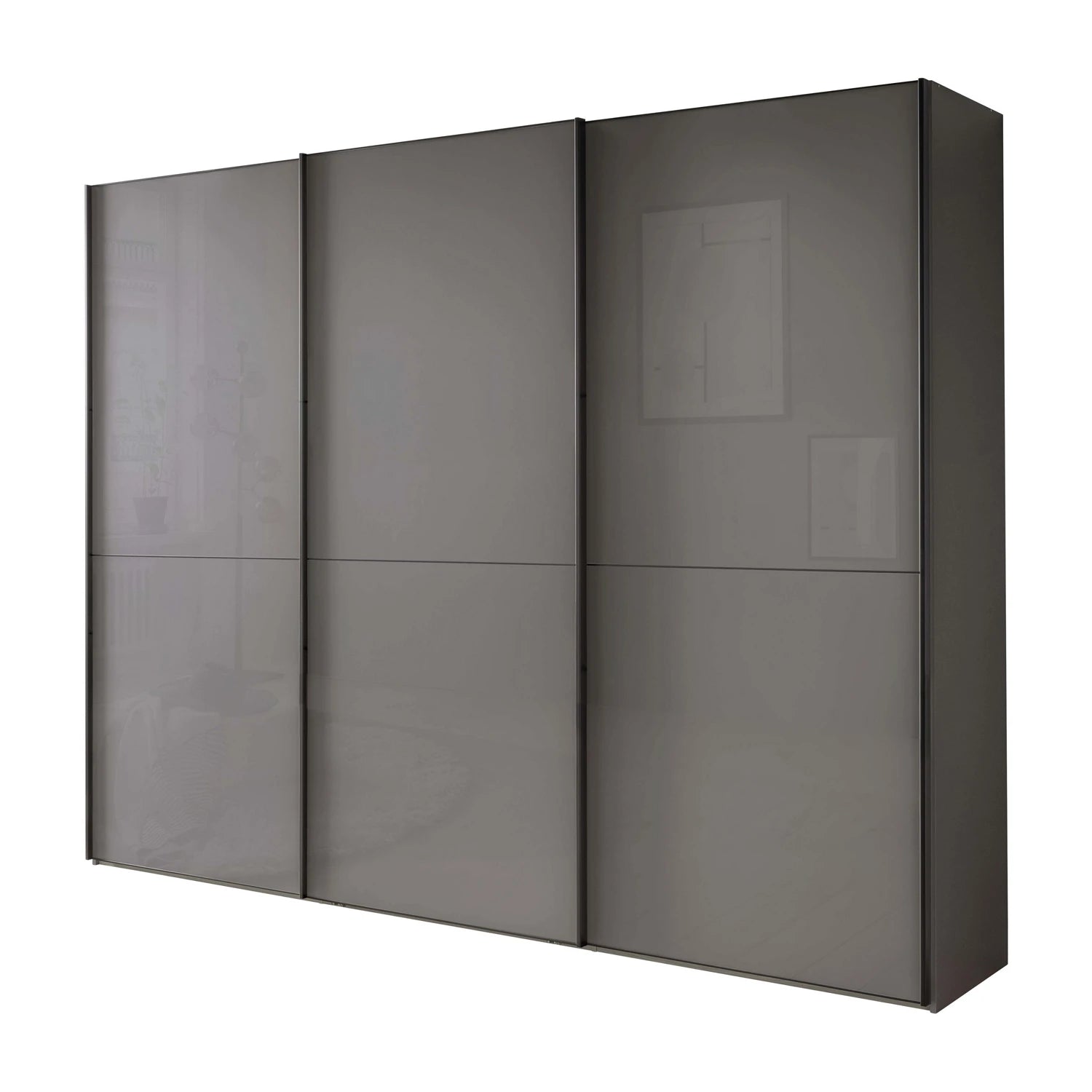 Wiemann Phoenix Lava 3 Door Sliding Wardrobe in Glass