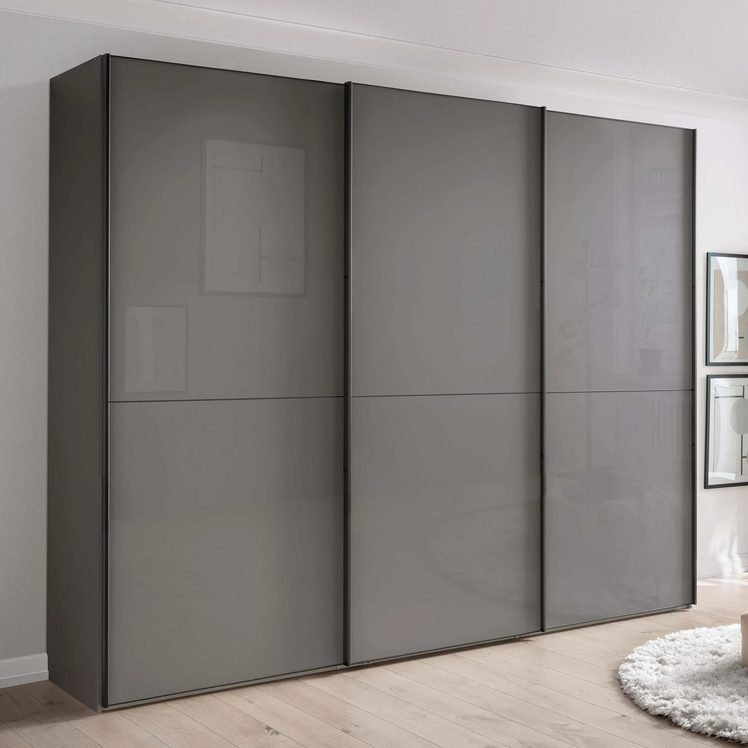 Wiemann Phoenix Lava 3 Door Sliding Wardrobe in Glass