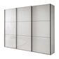 Wiemann Meridian White 3 Door Sliding Wardrobe in Glass
