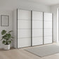 Wiemann Phoenix White 3 Door Sliding Wardrobe in Glass