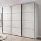 Wiemann Phoenix White 3 Door Sliding Wardrobe in Glass