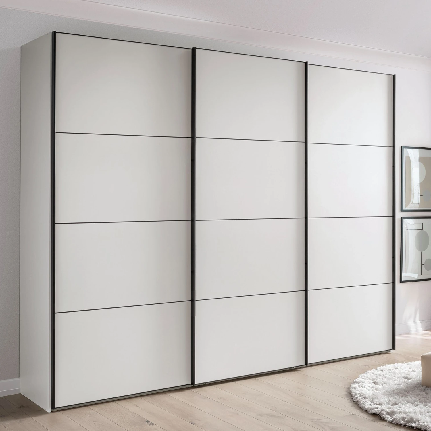 Wiemann Phoenix White 3 Door Sliding Wardrobe in Matte