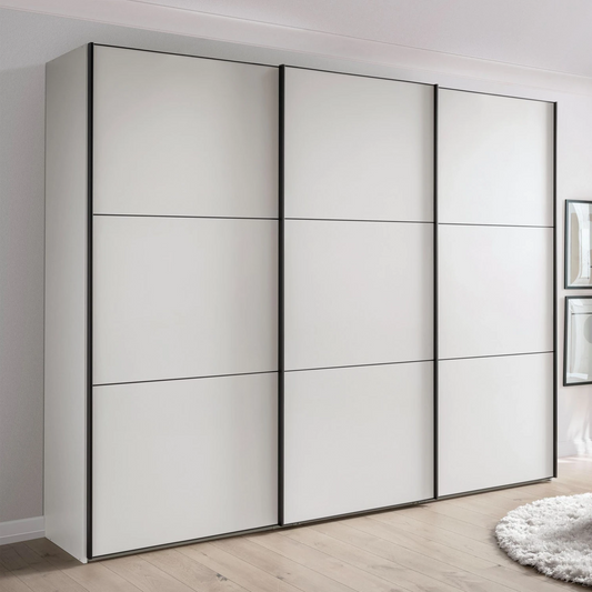 Wiemann Phoenix White 3 Door Sliding Wardrobe in Matte