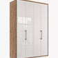 Wiemann Saka 150cm wardrobe with bi-fold opening system and glass finish