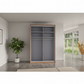 Wiemann Saka bi-fold wardrobe with internal hanging and shelf storage
