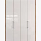 Wiemann Saka 150cm Bi-Fold Wardrobe With 4 Glass Doorsa