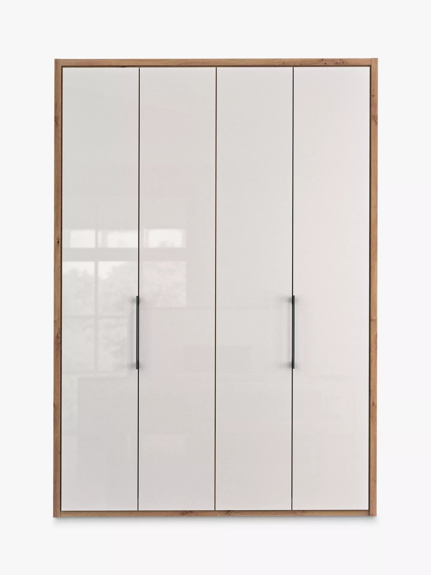 Wiemann Saka 150cm Bi-Fold Wardrobe With 4 Glass Doorsa