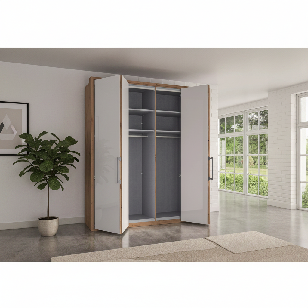 Wiemann Saka bedroom wardrobe with bi-fold opening doors