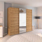 Rauch Eve 3 Door Sliding Wardrobe in Wild Oak with Mirror Width 242cm